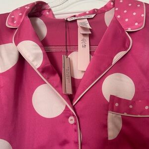 Victoria's Secret Pink and White Polka Dot Pajama Set